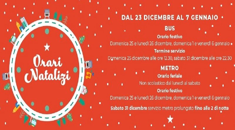 Capodanno: Metro in servizio fino alle 2 di notte