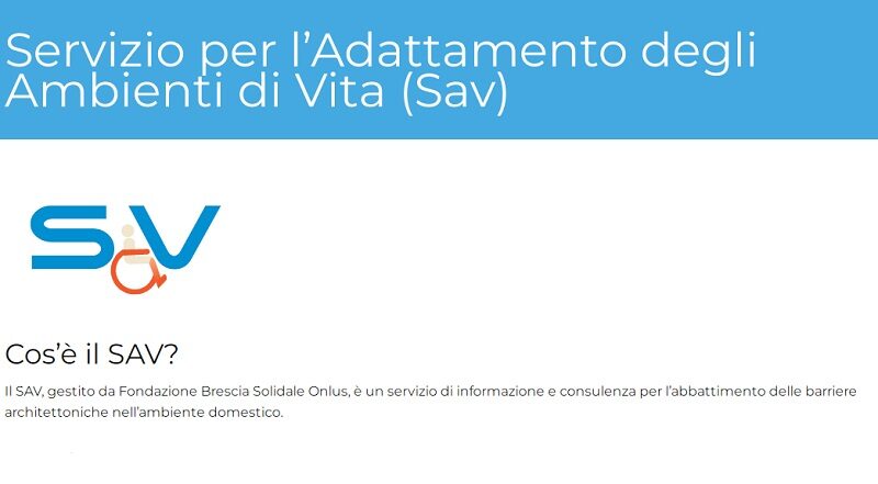 Servizio per l'adattamento degli ambienti di vita (SAV): approvato lo schema di accordo