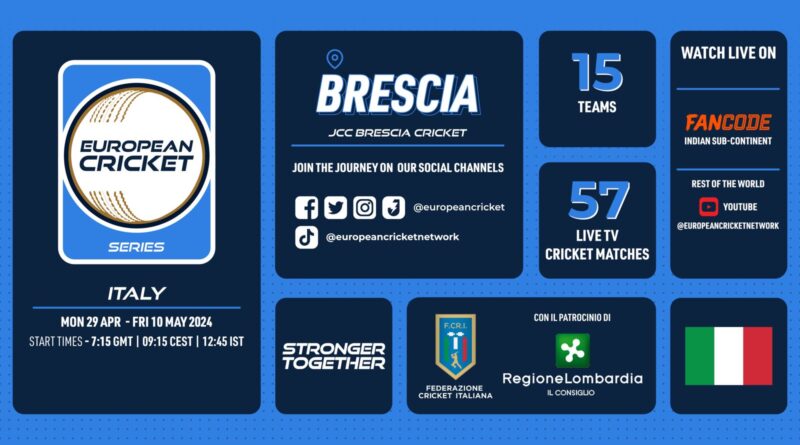 Cricket: a Brescia si gioca la European Cricket Series